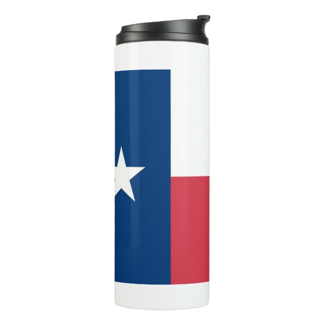 Texas-Flaggen-thermische Getränk-Trommel Thermosbecher (Nach links gedreht)