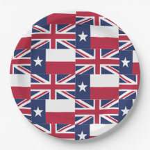 Texas-Flaggen-und Gewerkschafts-Jack-britische