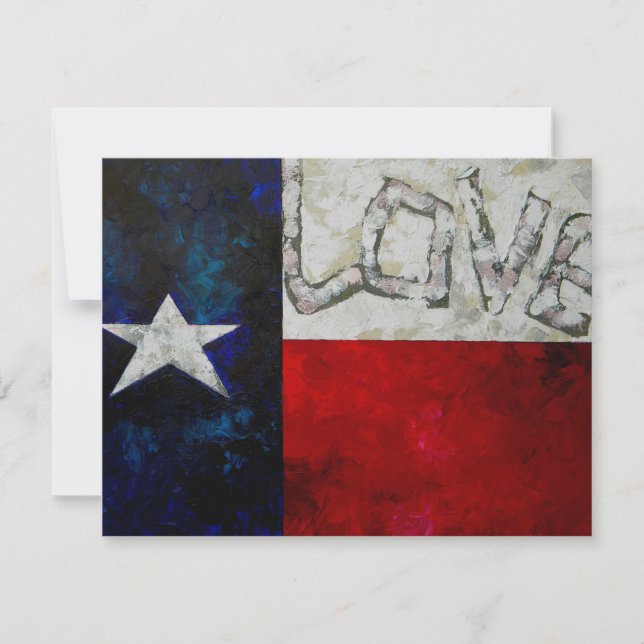 Texas-Flaggeneinladung Einladung (Vorderseite)