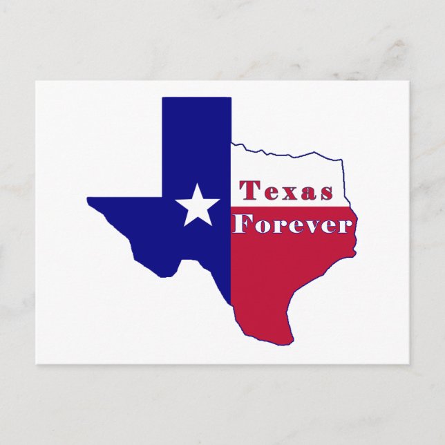 Texas Forever Flag Karte (Vorderseite)
