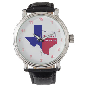 Texas Forever Flag Karte Armbanduhr