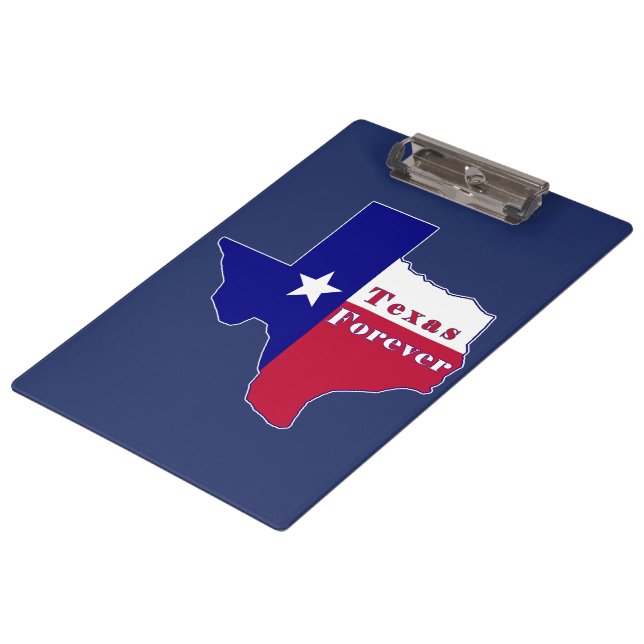 Texas Forever Flag Karte Klemmbrett (Schrägansicht)