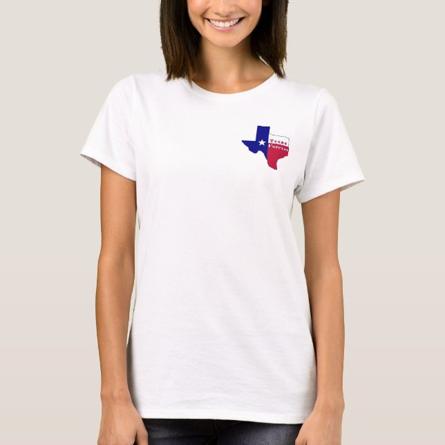 Texas Forever Flag Karte T-Shirt (Vorderseite)