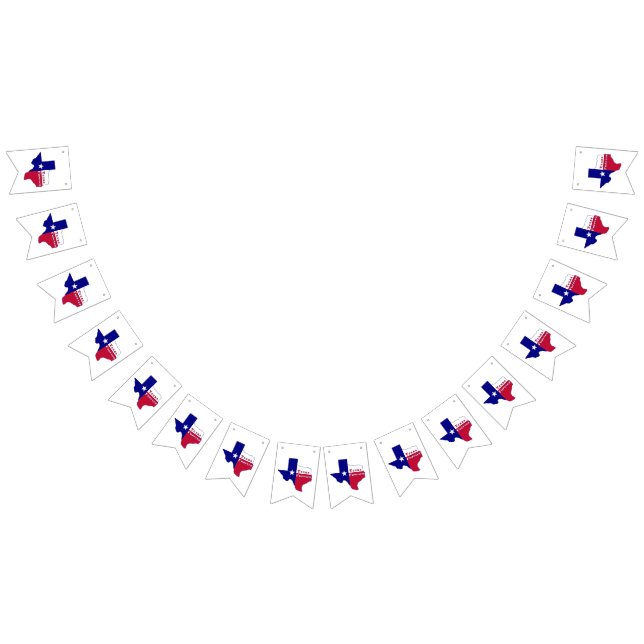 Texas Forever Flag Karte Wimpelkette (Alle)