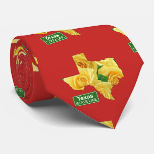 Texas Form Gelb Rosa Alle Farbnägel Krawatte