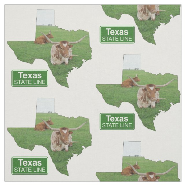 Texas-Form mit langgestreckter Staat-Linie, Zeiche Stoff (Muster)