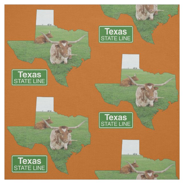 Texas-Form mit langgestreckter Staat-Linie, Zeiche Stoff (Muster)