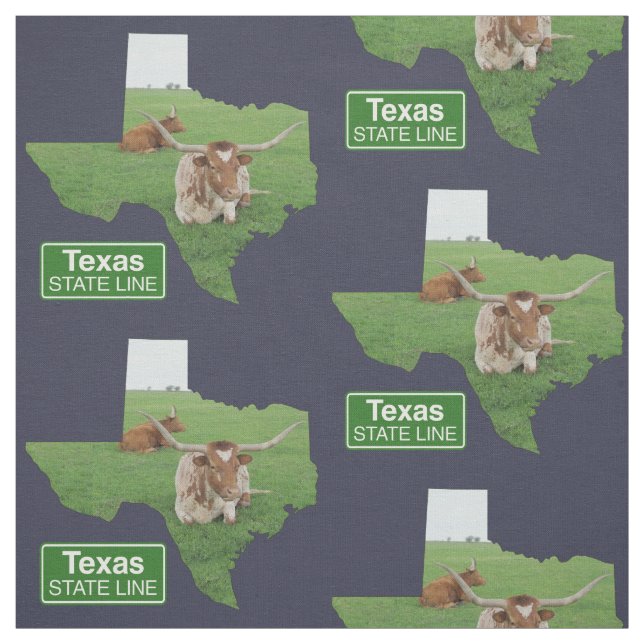 Texas-Form mit langgestreckter Staat-Linie, Zeiche Stoff (Muster)