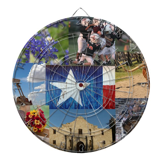 Texas Foto Mosaic Dartscheibe (vorne)