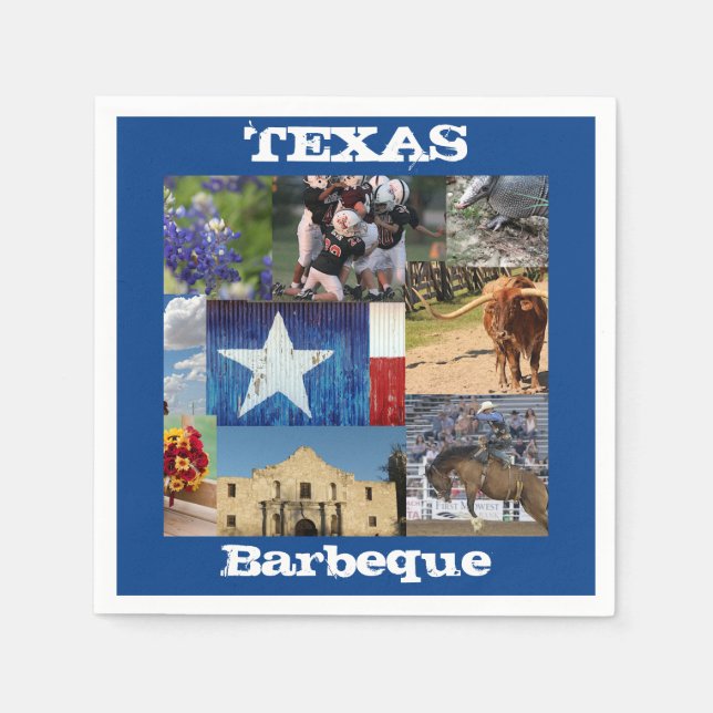 Texas Foto Mosaic Serviette (Vorderseite)