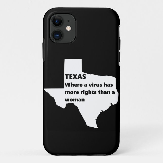 Texas Frauenrechte als weiß Case-Mate iPhone Hülle (Rückseite)