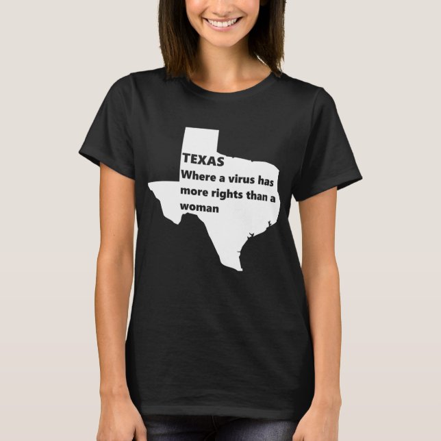 Texas Frauenrechte als weiß T-Shirt (Vorderseite)