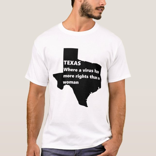 Texas Frauenrechte schwarz T-Shirt (Vorderseite)