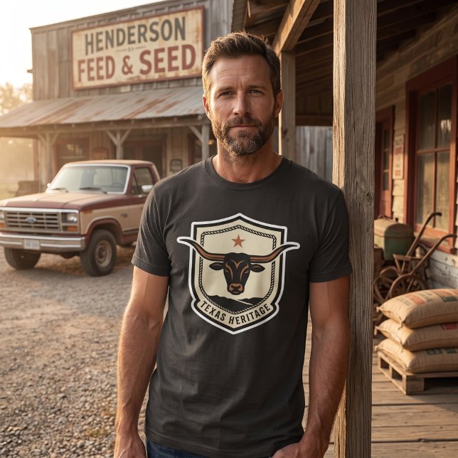 Texas Frontier Heritage Badge T-Shirt (Von Creator hochgeladen)