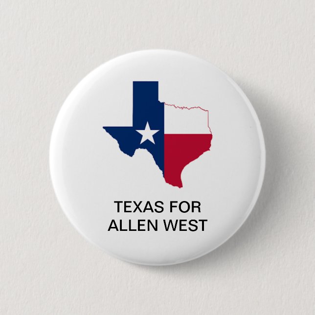 TEXAS für ALLEN WEST GOVERNOR-Button Button (Vorderseite)