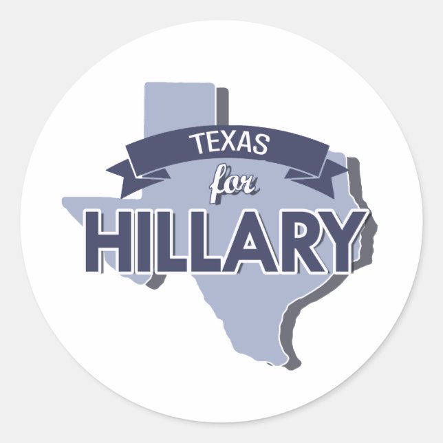 TEXAS FÜR HILLARY -.pnng Runder Aufkleber (Vorderseite)