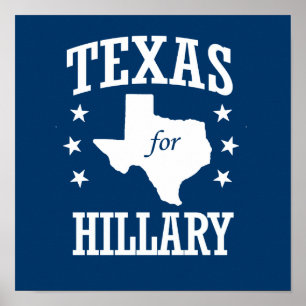 TEXAS FÜR HILLARY POSTER