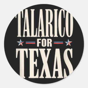 Texas für James Talarico für den Senat DemokratTex Runder Aufkleber