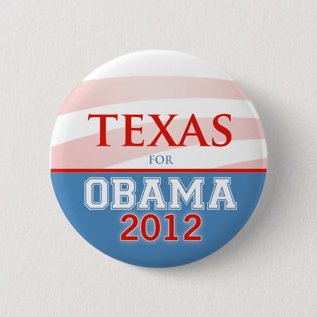 TEXAS für Obama 2012 Button (Vorderseite)