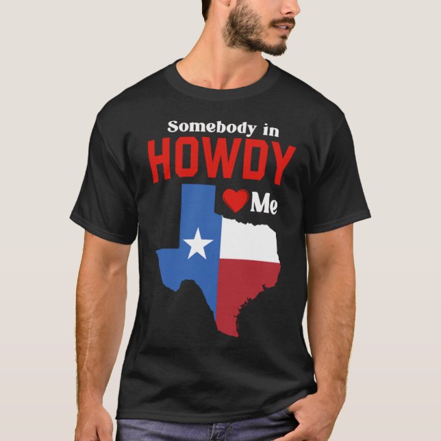 Texas für sie Texan TX Dallas Howdy Longhorn T-Shirt (Vorderseite)