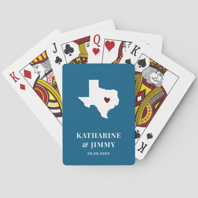 Texas Gastgeschenk Hochzeit Deck Karten, Staat Kar Spielkarten (Rückseite)