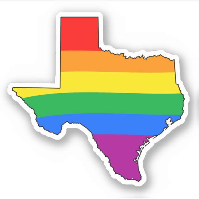 Texas Gay Pride Aufkleber (Vorderseite)