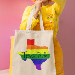 Texas Gay Pride Rainbow Tragetasche<br><div class="desc">Texas füllte sich mit einem schönen Regenbogen. Großartiger Gay Pride Taschengeschenk für einen Austinit oder LGBT Texan.</div>