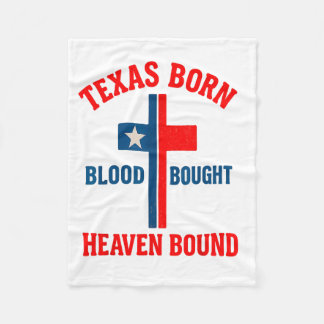Texas geboren, Blut erkauft, Himmel gebundenes Kre Fleecedecke
