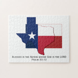 TEXAS   Gesegnete Nation   TEXAN FLAG Puzzle