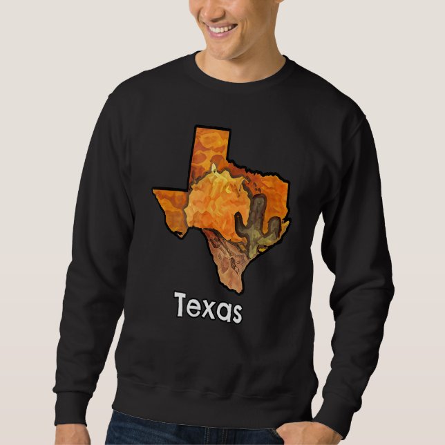 Texas-gestaltete Wüstenlandschaft 2 Sweatshirt (Vorderseite)