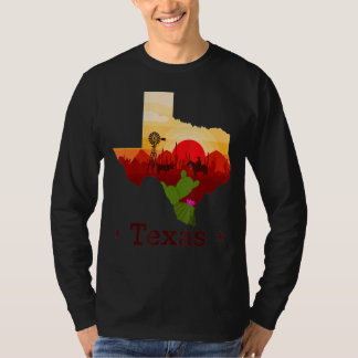 Texas gestaltete Wüstenlandschaft T-Shirt
