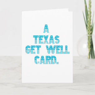 Texas Get Well Card Karte