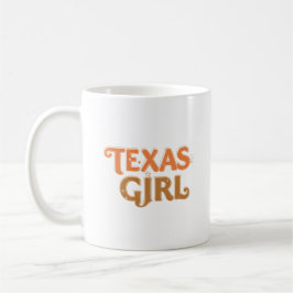 Texas Girl Aprikosen-Schrift-Design Kaffeetasse