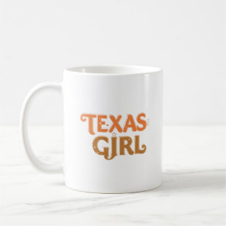 Texas Girl Aprikosen-Schrift-Design Kaffeetasse
