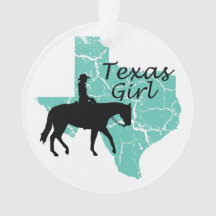 Texas Girl Horseback Weihnachtsschmuck