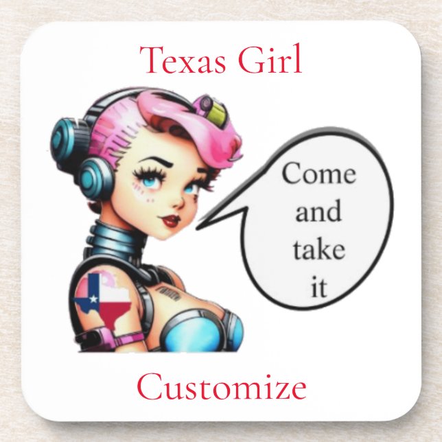 Texas Girl Thunder_Cove Getränkeuntersetzer (Vorderseite)