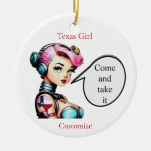 Texas Girl Thunder_Cove Keramik Ornament