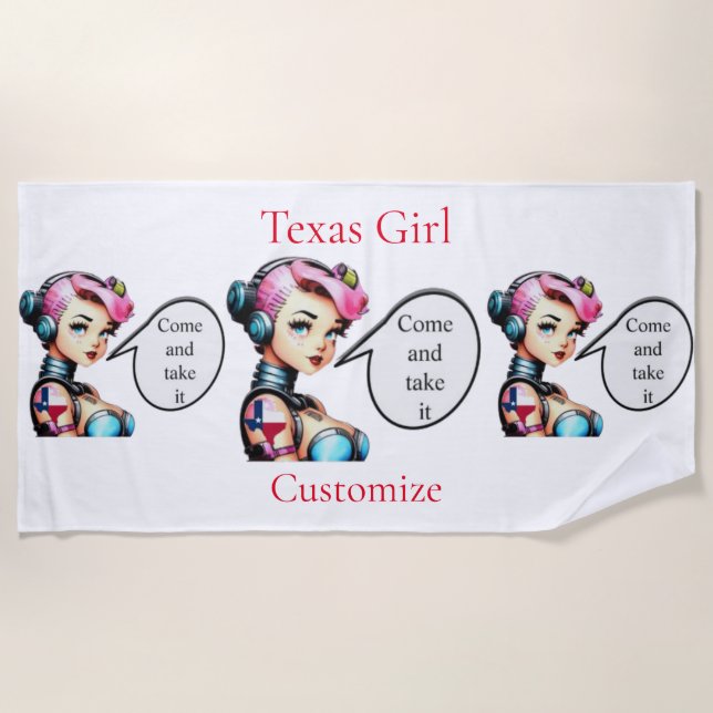 Texas Girl Thunder_Cove Strandtuch (Vorderseite)