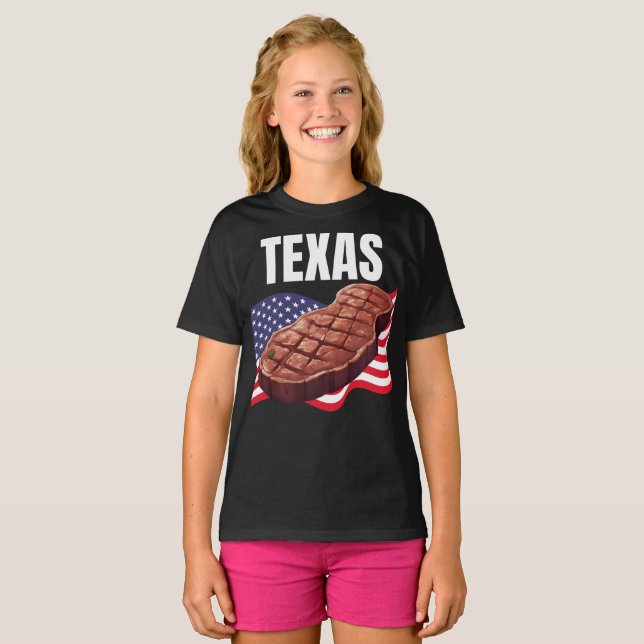 Texas Girl's Dark T - Shirt (Vorne ganz)