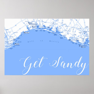 Texas-Golf-Küsten-Plakat-Kunst Poster