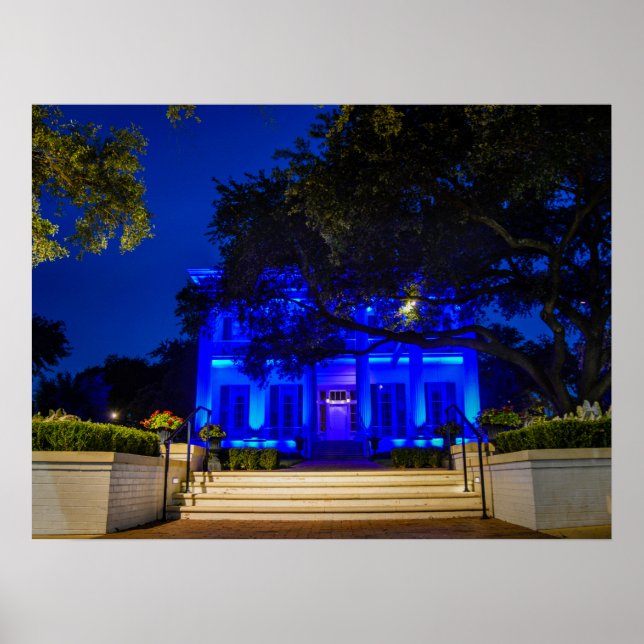 Texas Governor's Mansion Back the Blue Poster (Vorne)