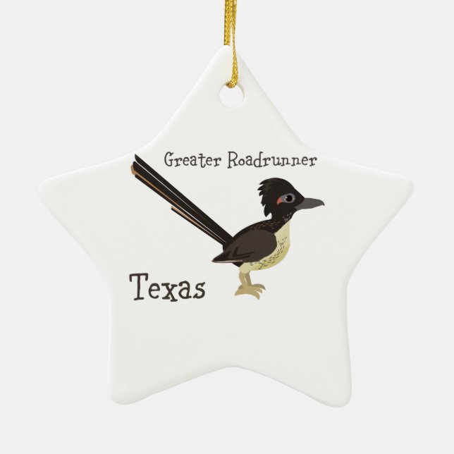Texas Greater Roadrunner Keramikornament (Hinten)