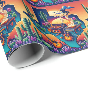 Texas GRILLEN Party 2 Geschenkpapier