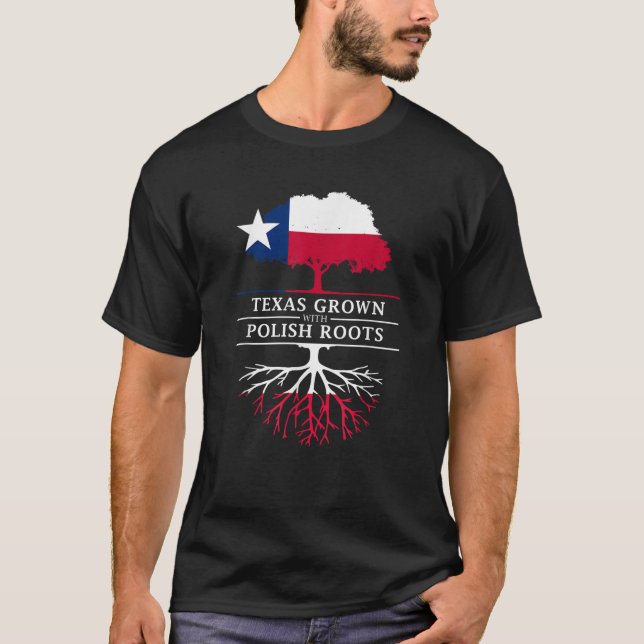 Texas Groots mit polnischen Wurzeln Polen T-Shirt (Vorderseite)