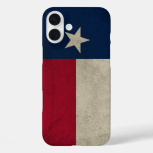 Texas Grunge - Lone Star Flag iPhone 16 Plus Hülle