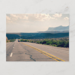 Texas Guadalupe Mountains Autobahn Feiertagspostkarte