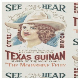 Texas Guinan Cowgirl Singer Western Fabric Stoff