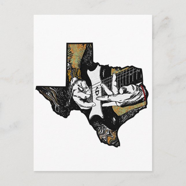 Texas Guitar Postkarte (Vorderseite)