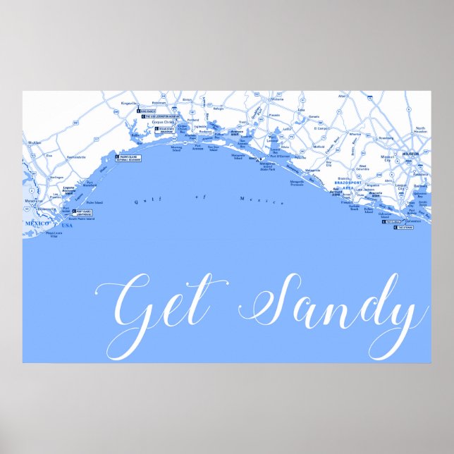 Texas Gulas Coast Poster Art (Vorne)