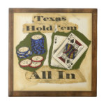 Texas halten 'Em Hand mit König und As Fliese<br><div class="desc">Du hast eine hübsche gute Hand erhalten,  wenn ein As und ein König deine Lochkarten sind! Genießen Sie dieses Bild von einem Texas Hold'em Hand und Poker Chips. Geh alles rein und kaufe dieses Stück noch heute!</div>
